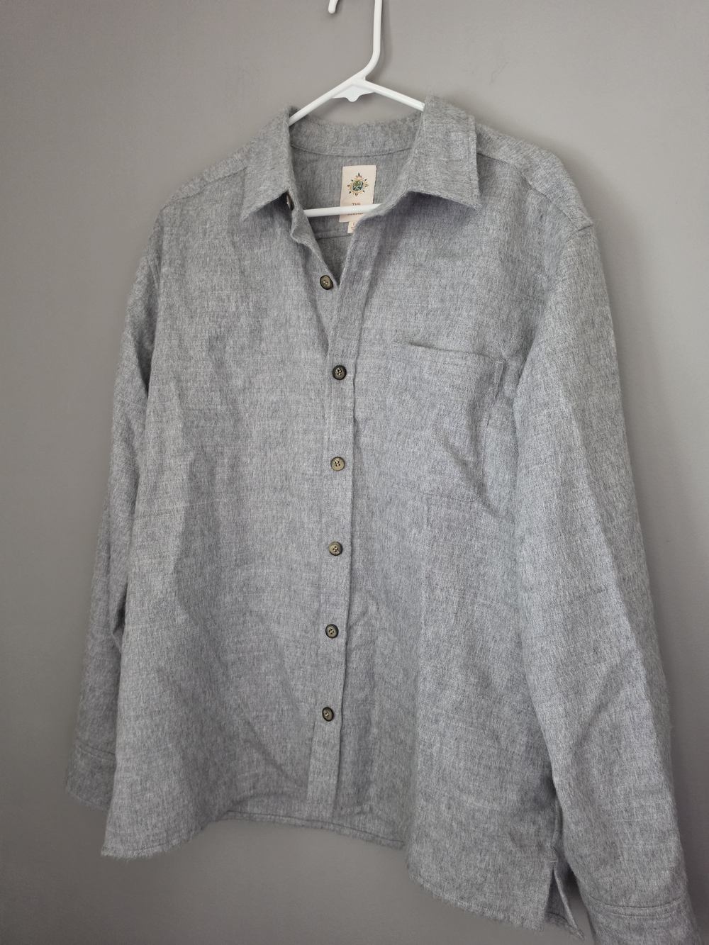 The Territory Ahead 100% Baby Alpaca Shacket Shirt Jacket Size L